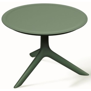 OUTDOOR COFFEE SIDE TABLE RIMO GREEN PP GLASS FIBER ROUND...
