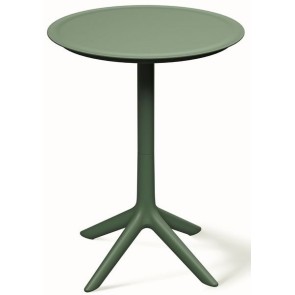 OUTDOOR COFFEE SIDE TABLE RIMO GREEN PP GLASS FIBER ROUND...