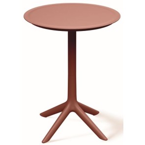 OUTDOOR COFFEE SIDE TABLE RIMO BURNT BRICK PP GLASS FIBER...