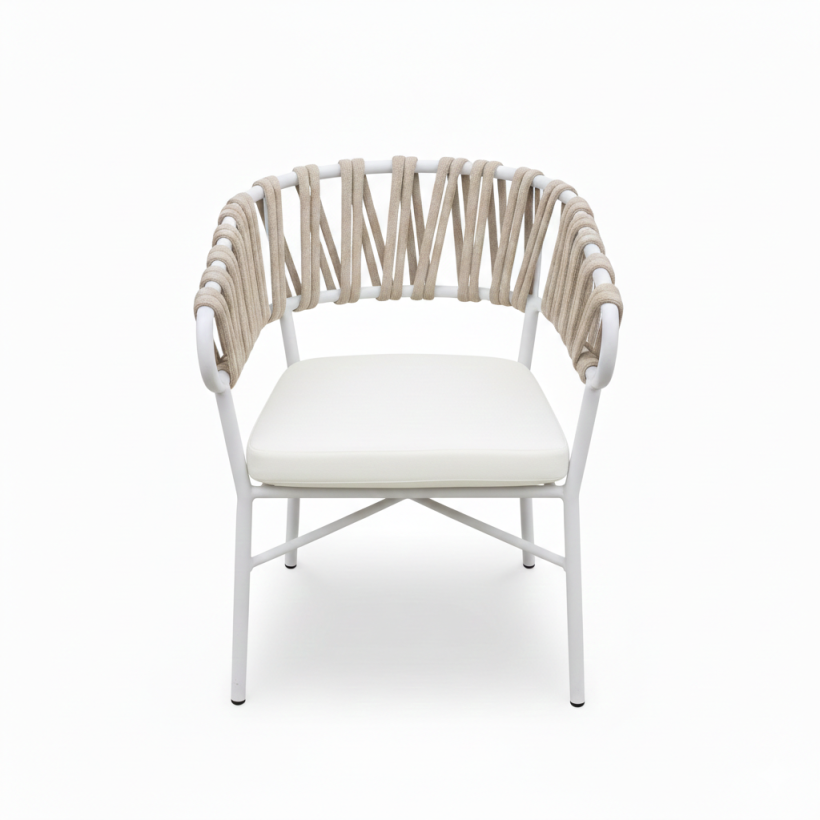 ALIPA 01 59x58x80 CHAIR ALUM-ROPE