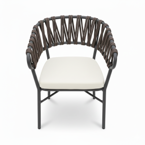 ALIPA 04 59x58x80 CHAIR ALUM-ROPE
