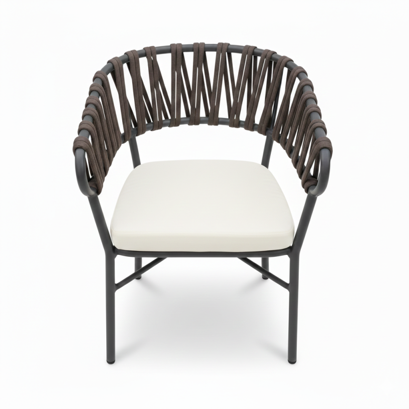 ALIPA 04 59x58x80 CHAIR ALUM-ROPE