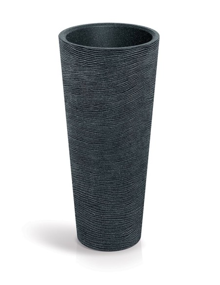 GARDEN POT TUBRA SLIM D48 Η105 GRANITE POLYETHYLENE