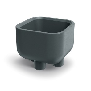 ΓΛΑΣΤΡΑ MOLTA FOOT 48x48xH39 GRAPHITE POLYETHYLENE