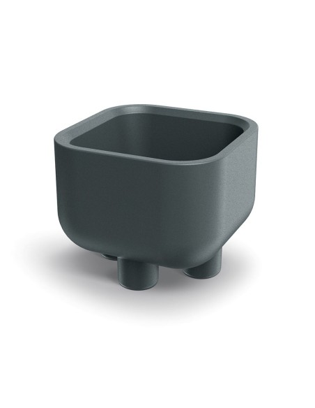 PLASTIC POT ETHICK MOLTA FOOT 48x48xH39 GRAPHITE
