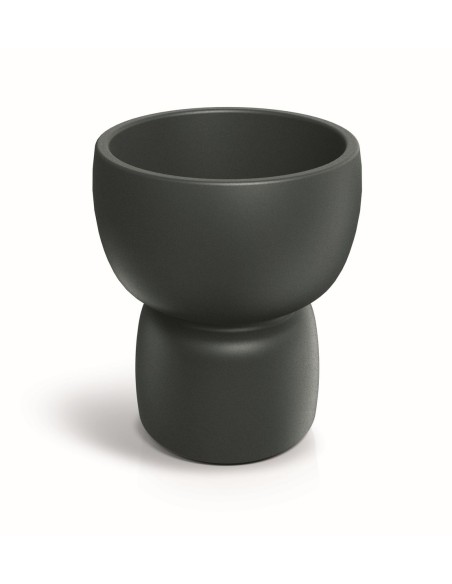 GARDEN POT DUALA D48xH55 GRAPHITE POLYETHYLENE