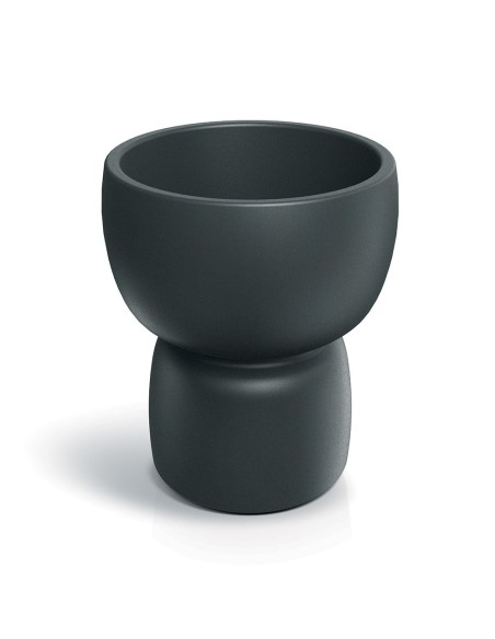 GARDEN POT DUALA D60xH68 GRAPHITE POLYETHYLENE