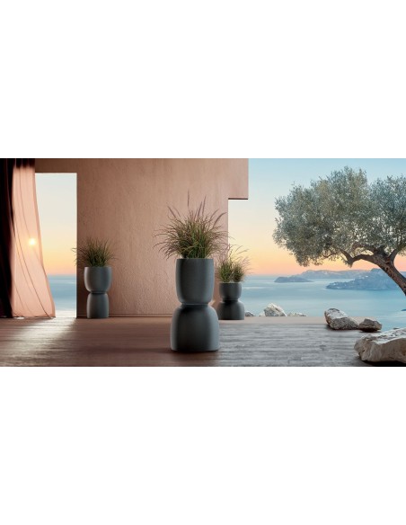 ΓΛΑΣΤΡΑ DUALA SLIM D30x54 GRAPHITE POLYETHYLENE