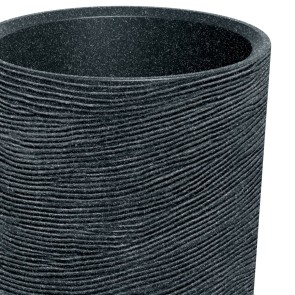 GARDEN POT TUBRA SLIM D48 Η105 GRANITE POLYETHYLENE 2