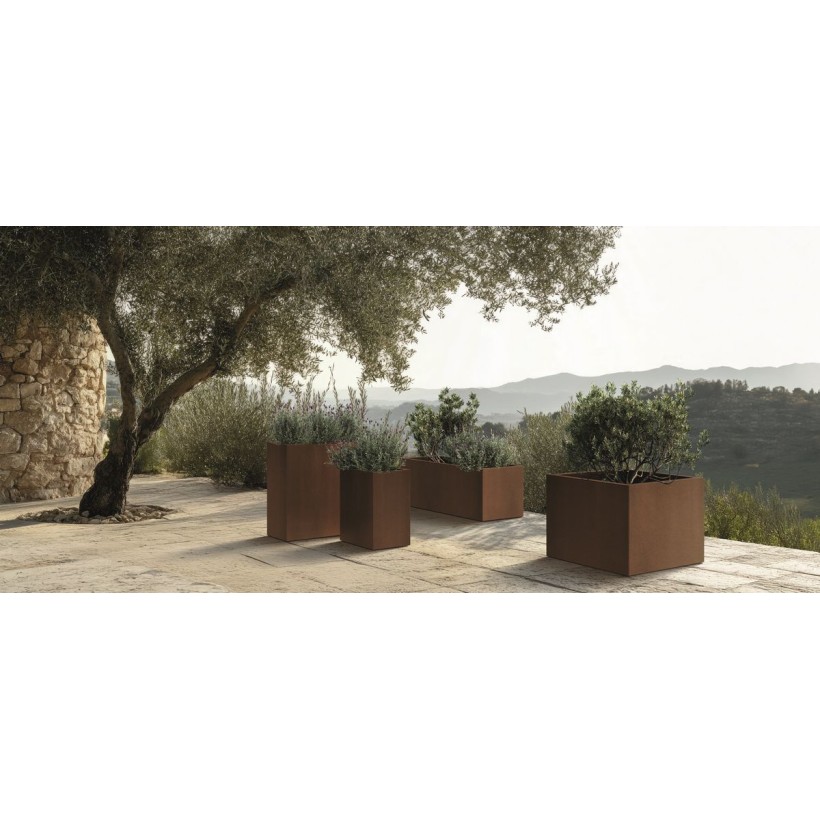 GARDEN POT CUBLA CORTEN STEEL...