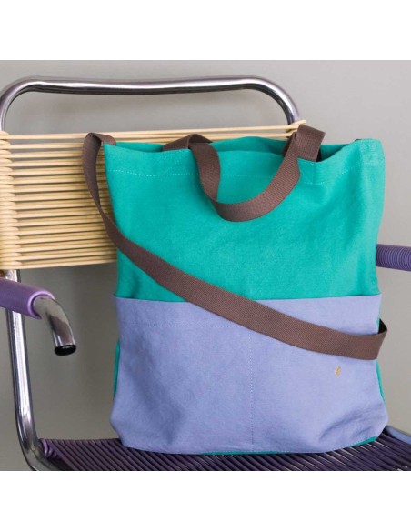 ΤΣΑΝΤΑ LA CERISE TRICOLO DETOX BLUETIFUL 37X35  ΑΠΟ ΟΡΓΑΝΙΚΟ ΒΑΜΒΑΚΙ