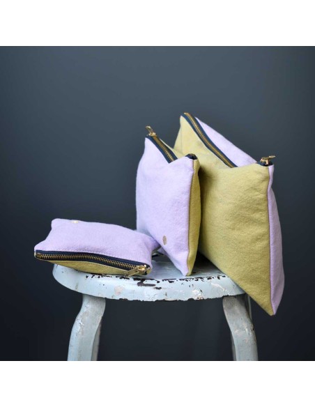 ΘΗΚΗ LA CERISE TRICOLO LILAS ANANAS 14X11 100% ΟΡΓΑΝΙΚΟ ΒΑΜΒΑΚΙ