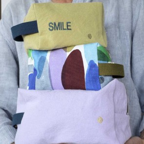 TOILETRY BAG LA CERISE IONA LILAS 22x14 ORGANIC COTTON 2