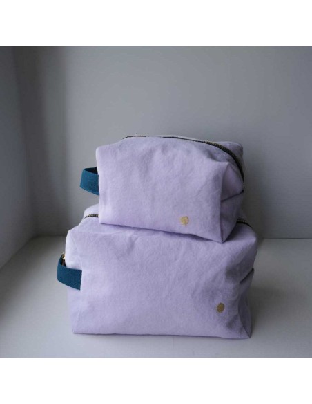 TOILETRY BAG LA CERISE IONA LILAS 22x14 ORGANIC COTTON