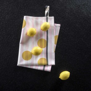 ΠΕΤΣΕΤΑ ΚΟΥΖΙΝΑΣ LA CERISE RAYE CITRON JAUNE 50X70 100%... 2