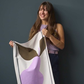 KITCHEN TOWEL LA CERISE POIRE LILAS 50X70 100% ORGANIC... 2
