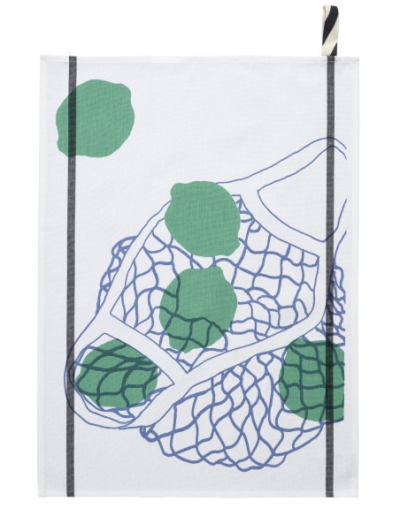 KITCHEN TOWEL LA CERISE FILET CITRON VERT 50X70 100% ORGANIC COTTON