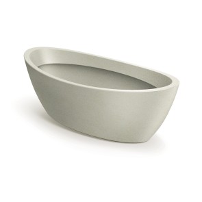 GARDEN POT ARIA 40xH16 SAND OVAL POLYETHYLENE