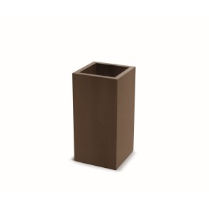 GARDEN POT CUBLA HIGH CORTEN STEEL 30Χ29ΧH58 POLYETHYLENE