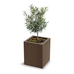 GARDEN POT CUBLA SLIM RUST 30Χ29ΧH78 POLYETHYLENE 2