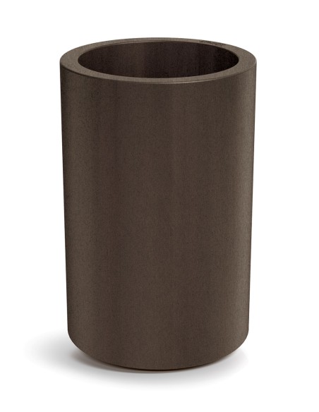 GARDEN POT TUBLA 40xH58 CORTEN STEEL POLYETHYLENE