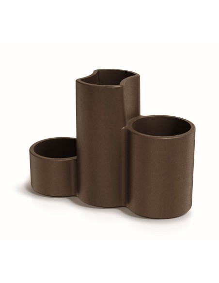 GARDEN POT TUBLA TRIO 80xH56 CORTEN STEEL POLYETHYLENE