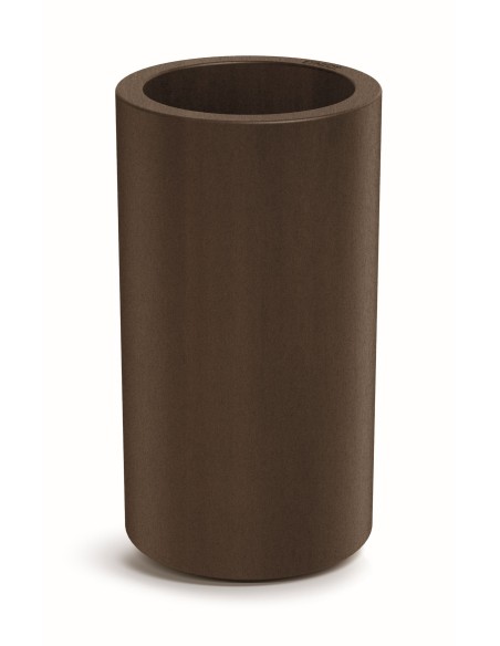 GARDEN POT TUBLA 30xH53 CORTEN STEEL POLYETHYLENE