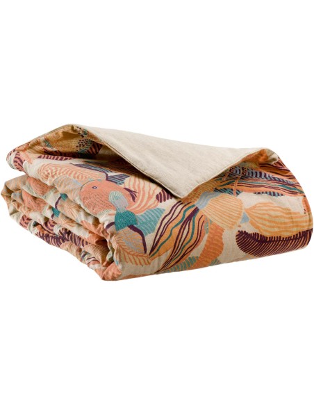 SOFA RUNNER VIVARAISE DORI PAPAYE 85x200 55%LINEN 45%COTTON