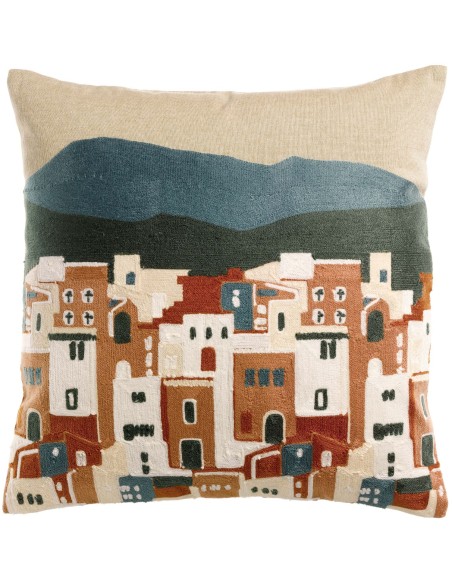 ΧΕΙΡΟΠΟΙΗΤΟ ΜΑΞΙΛΑΡΙ VIVARAISE ELIE MULTICO 45X45 100%ΒΑΜΒΑΚΙ