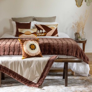 ΑΝΩΣΤΡΩΜΑ ΚΑΝΑΠΕ VIVARAISE ELISE TABAC 90x240 100% ΒΑΜΒΑΚΙ 2