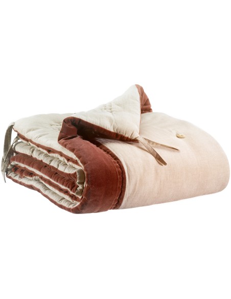 SOFA RUNNER VIVARAISE ELISE CHAMBRAY TABAC 80X180 100% COTTON