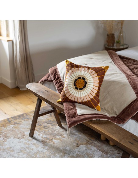 ΑΝΩΣΤΡΩΜΑ ΚΑΝΑΠΕ ELISE CHAMBRAY TABAC 80X180 100%ΒΑΜΒΑΚΙ