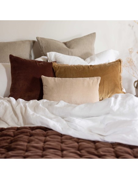 CUSHION VIVARAISE FARA CANNELLE 40×65 100% VELVET COTTON