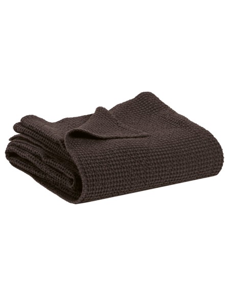 THROW VIVARAISE MAIA CARBONE 140x200 100% RECYCLED COTTON