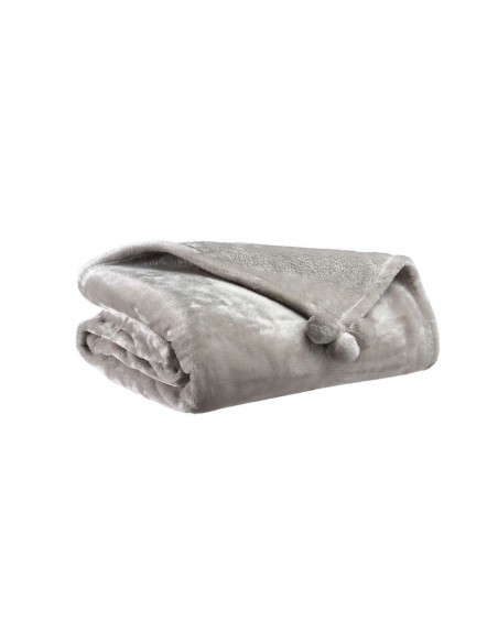 THROW VIVARAISE TENDER POMPONS PERLE 130×170 100% POLYESTER