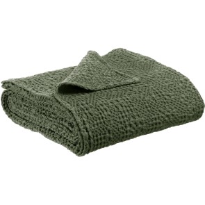 THROW VIVARAISE TANA OLIVE 140X200 100% COTTON