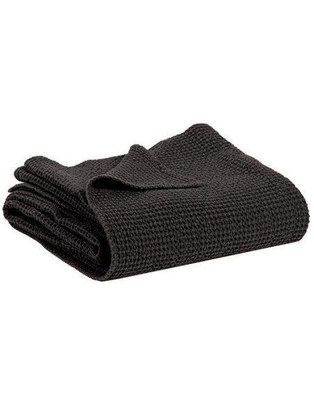 THROW VIVARAISE MAIA CARBONE 180x260 100% RECYCLED COTTON