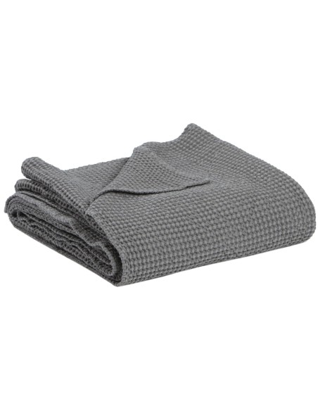 THROW VIVARAISE MAIA TOURTERELLE 180x260 100% RECYCLED COTTON