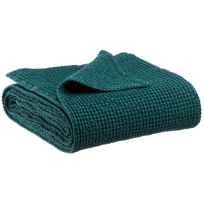 THROW VIVARAISE MAIA PETROLE 180x260 100% RECYCLED COTTON