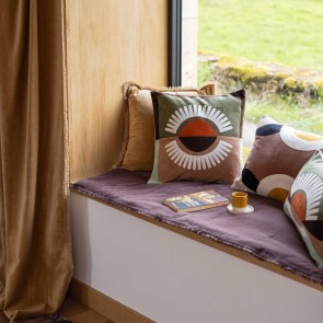 CURTAIN VIVARAISE FARA CAFE 135X280 100% VELVET COTTON