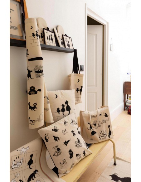 KITCHEN PLATE GLOVE DUBOUT CHAT PAPΙLLON 18x29 100% COTTON