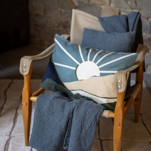 BED COVER VIVARAISE MAIA PLOMB 240×260 100% RECYCLED COTTON 2