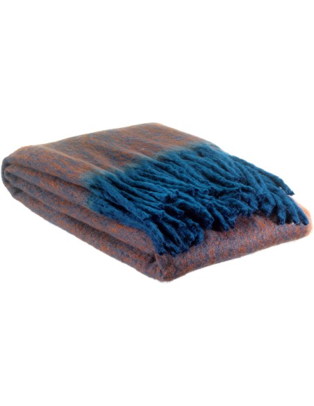 THROW VIVARAISE ISABEL BICOLORE CACAO 130X160 100% RECYCLED POLYESTER