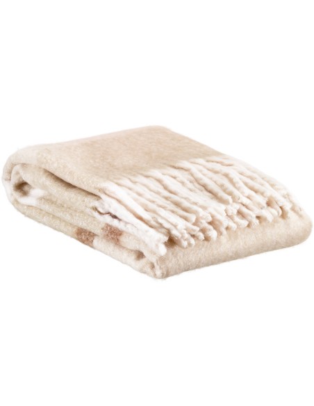 THROW VIVARAISE ISABEL RAYE GALET 130X160 100% RECYCLED POLYESTER