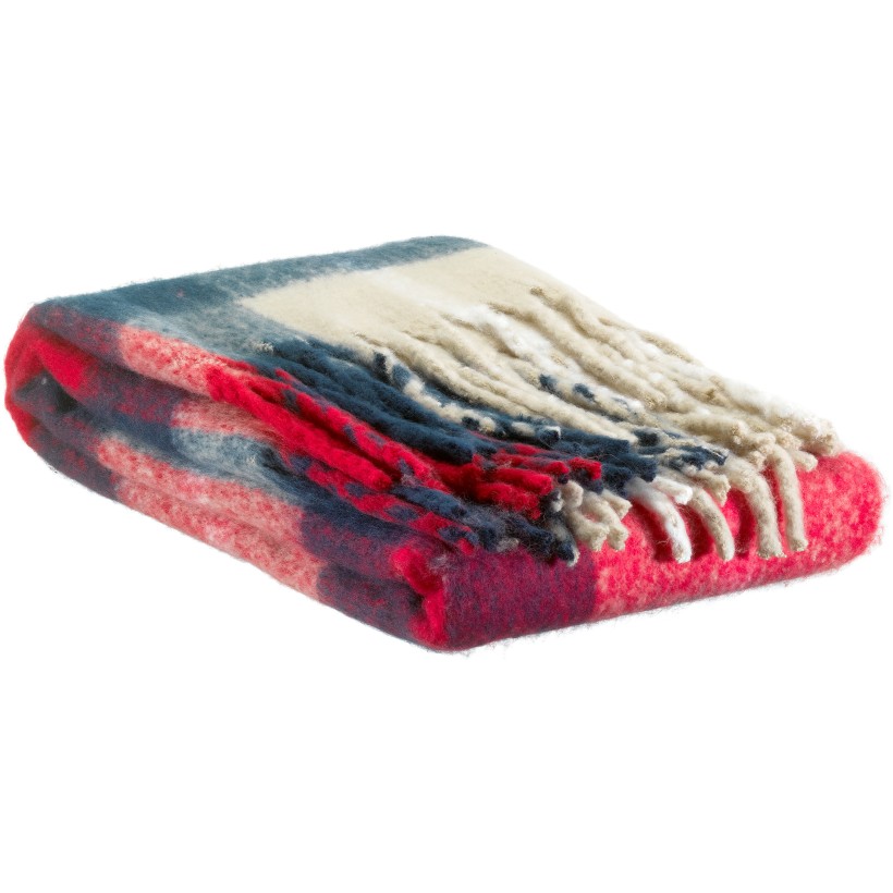THROW VIVARAISE ISABEL TARTAN MARINE...