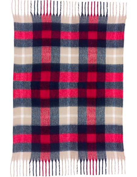 THROW VIVARAISE ISABEL TARTAN MARINE 130X160 100% RECYCLED POLYESTER