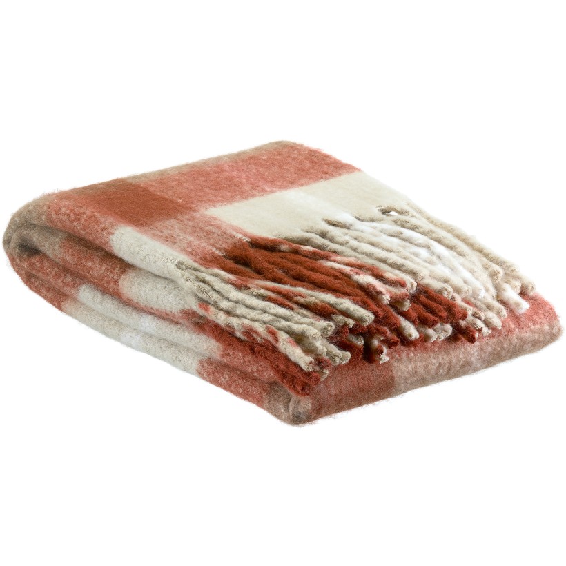THROW VIVARAISE ISABEL TARTAN CARAMEL...