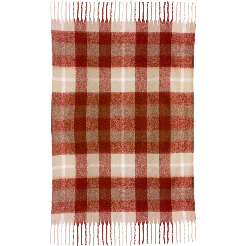 THROW VIVARAISE ISABEL TARTAN CARAMEL...