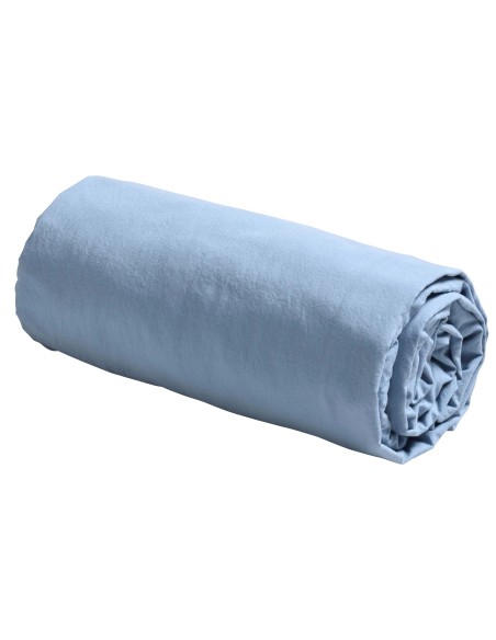 ΣΕΝΤΟΝΙ ΜΕ ΛΑΣΤΙΧΟ LA CERISE CELESTE BLUETIFUL 180x200 100% ΟΡΓΑΝΙΚΟ ΒΑΜΒΑΚΙ PERCALE