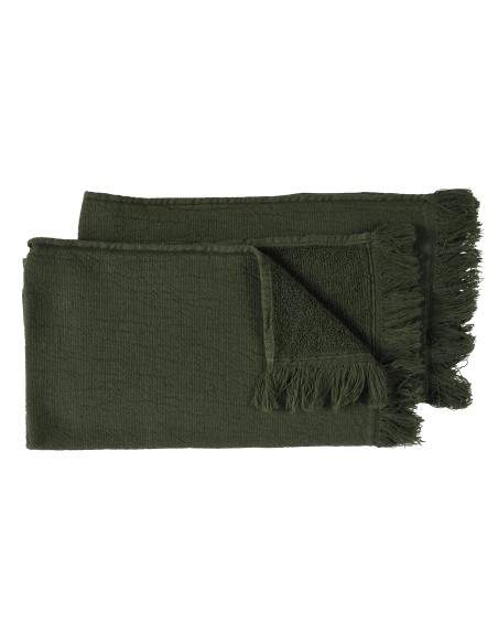 HAND TOWEL SET OF 2 LA CERISE LUNA KALE 30x50 100%ORGANIC COTTON
